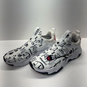 Champion Kids Black and White Graphic Sneakers
